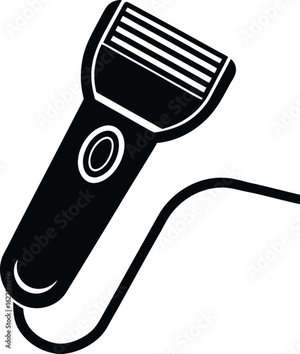 Electric shaver silhouette vector illustration