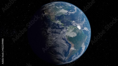 Planet Earth zoom in spectacular view from space 4K