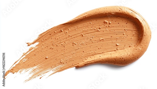 Light orange mask smear on white