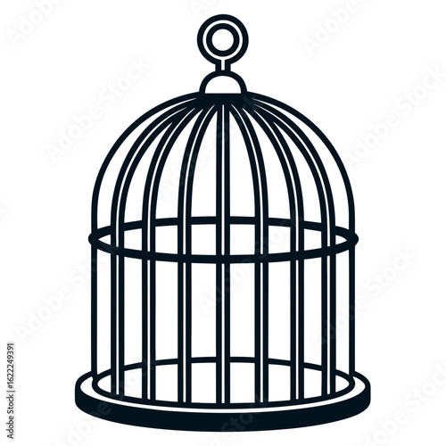 golden cage with bird cage