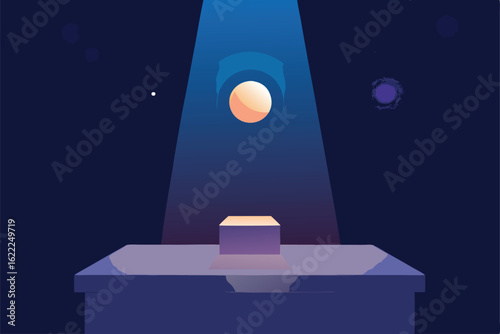 moon over the sea