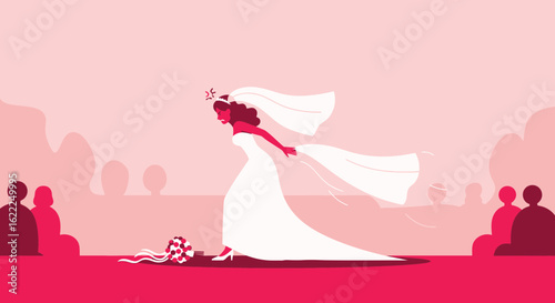 Angry Bride Walks Away From Altar After Wedding Ceremony Failure Scene