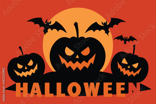 halloween background with pumpkin