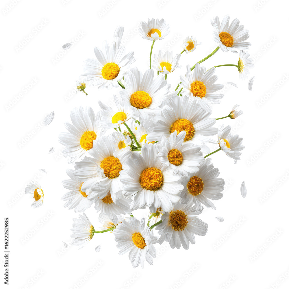 Fototapeta premium A vibrant bouquet of white daisies