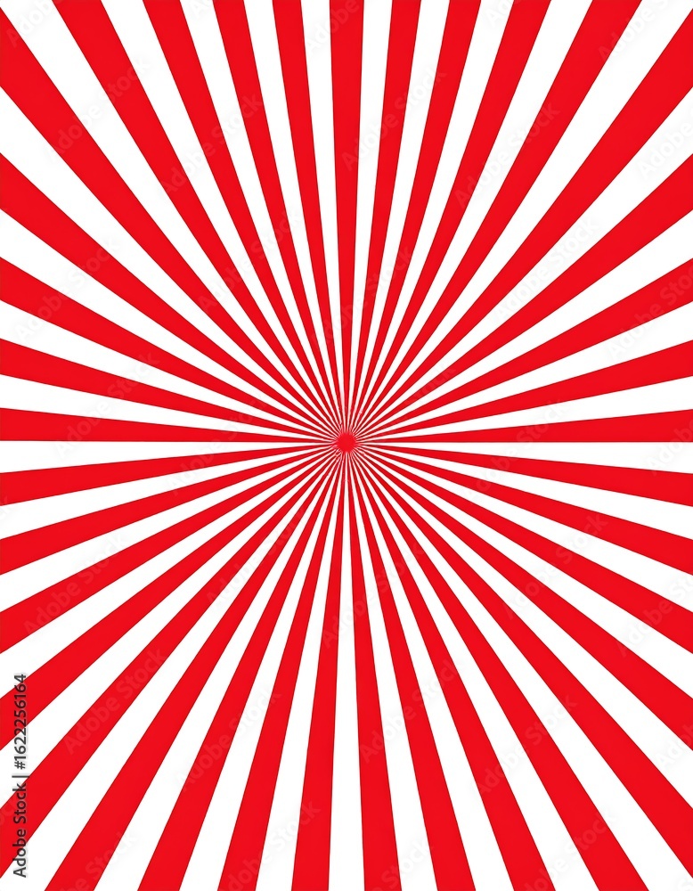 Fototapeta premium Red and white radiating lines (1)