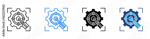 Focusing icon set multiple style collection