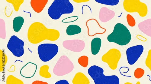 Abstract Colorful Pattern With Geometric Shapes