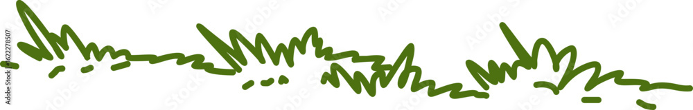 Fototapeta premium Grass Line Doodle