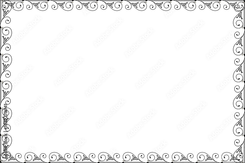 Simple Black Unique Frame, with White Background, Unique Frame, Border Frame, Unique Stylish Frame Simple Black Unique Frame, with White Background, Unique Frame, Border Frame, Unique Stylish Frame