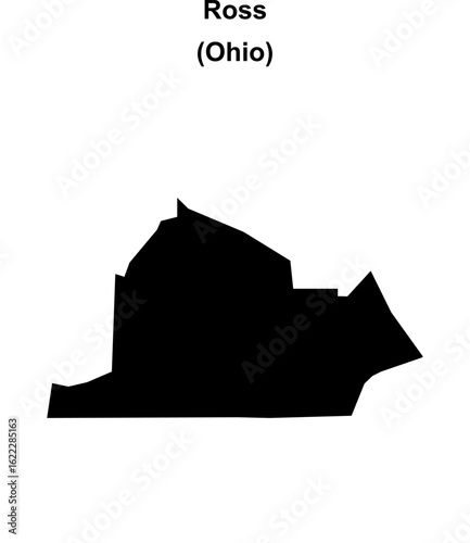 Ross (Ohio) blank outline map