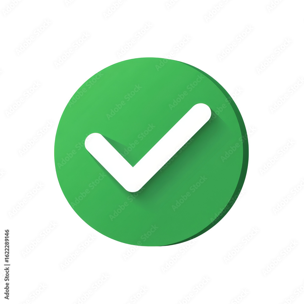 Green check mark icon, symbolizing approval, success, or completion. This simple design conveys positivity and affirmation in various contexts Green check mark icon, symbolizing approval, success, or completion. This simple design conveys positivity and affirmation in various contexts