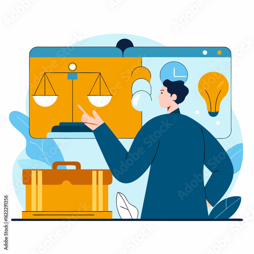 Judge Interacting with AI Legal Interface
