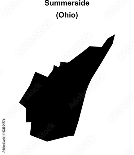 Summerside (Ohio) blank outline map