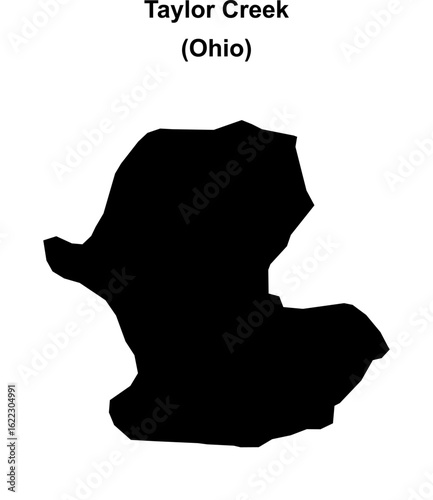 Taylor Creek (Ohio) blank outline map