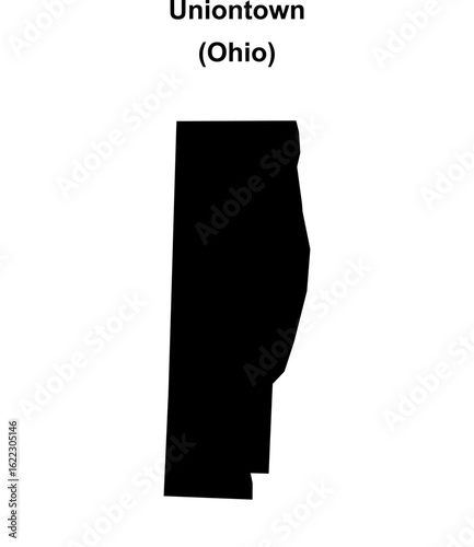 Uniontown (Ohio) blank outline map