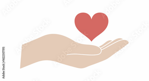 Giving Heart in a Gentle Hand Gesture