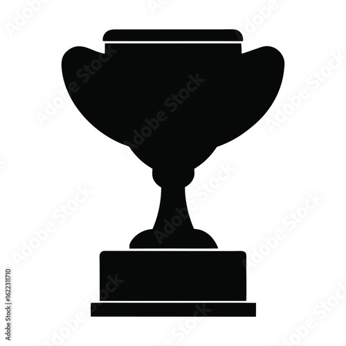 A shiny gold sport trophy representing a champion's victory and first place achievement