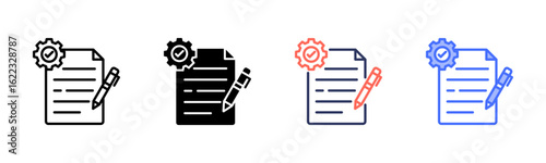 Preparation icon set multiple style collection