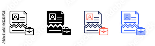 Termination icon set multiple style collection
