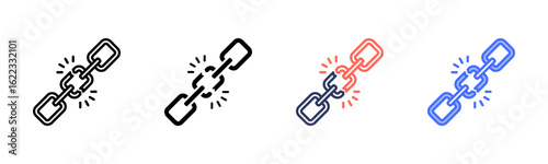 Weaknesses icon set multiple style collection