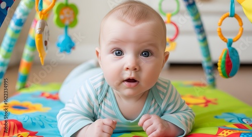 Portrait serious stern baby