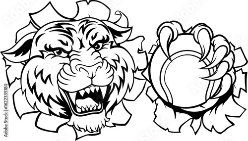 Tiger Tennis Ball Animal Sp...