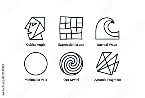simple outline stroke icon items ab simple outline stroke icon itemsact art (styles): cubist angle expressionist simple outline stroke icon itemsoke minimalist void surreal wave op art