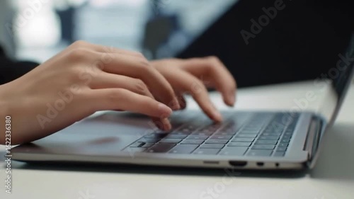 office working on laptop mp4
