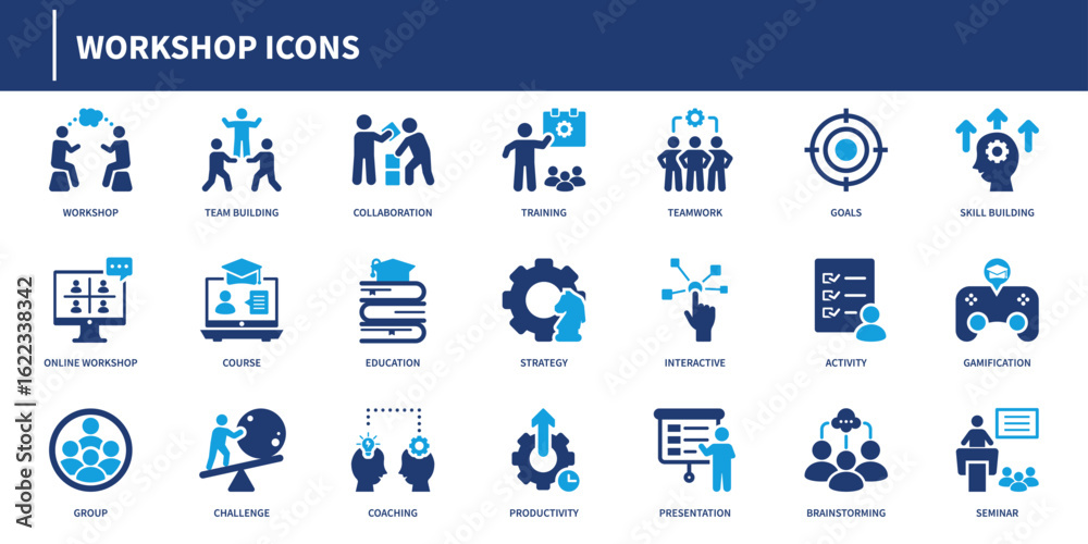 custom made wallpaper toronto digitalWorkshop icons represent training, seminar, learning, teamwork, skill, education, idea, collaboration, development, action, and discussion