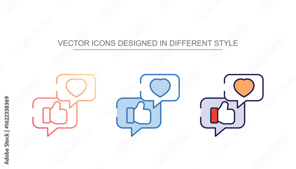 Fototapeta premium Social Media Platform icon design with white background stock illustration