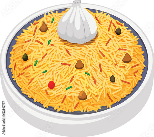 biryani flat illustration