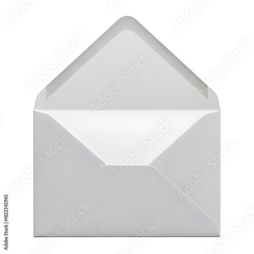 Crisp white open envelope ready to receive important correspondence or a special message.