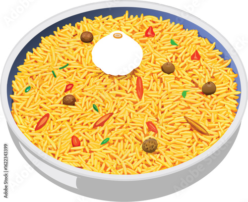 biryani flat illustration