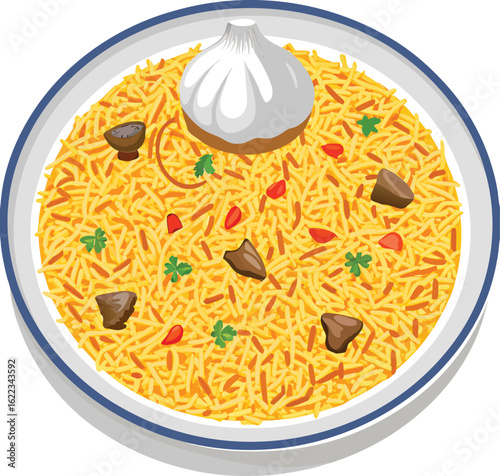 biryani flat illustration