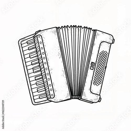 Accordion musical instrument sketch
