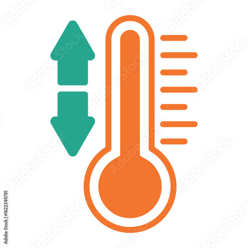 temperature setting concept icon illustration. Vector linear icon isolated on white background.