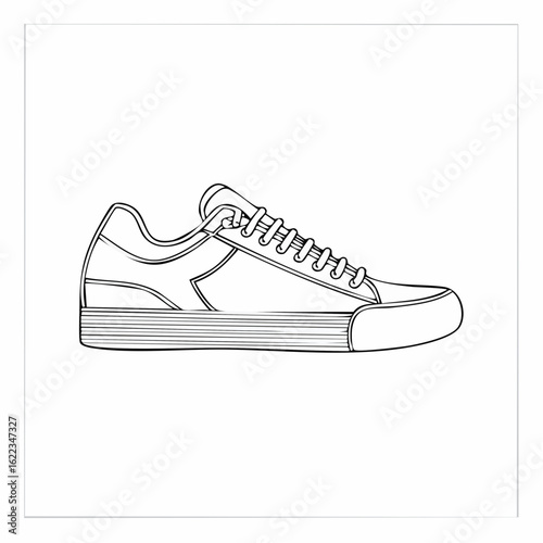 Sneakers Shoes Line Icon