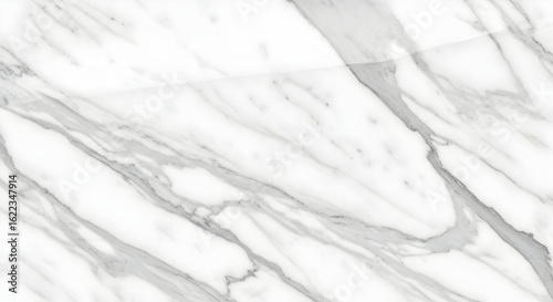 Elegant White Marble Texture with Grey Veining