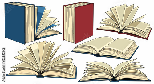 Books are ready to be read, providing knowledge, education and entertainment. Books are useful resources for learning and pleasure. Books for educational projects and literary discussions,