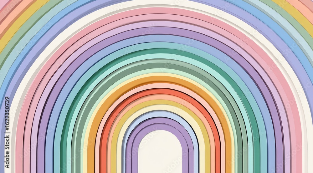Obraz premium Pastel rainbow arches