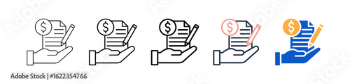 Loan different style icons set vector illustration. 