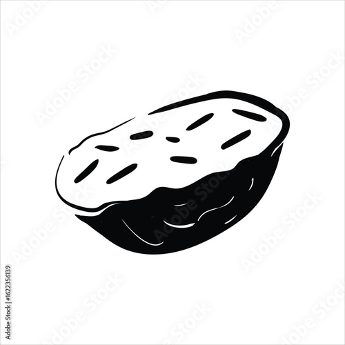 Lineart Kue Pukis Vector Illustration Minimalist Lineart Style