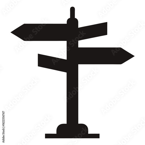 Wallpaper Mural Black signpost vector on white background. Torontodigital.ca