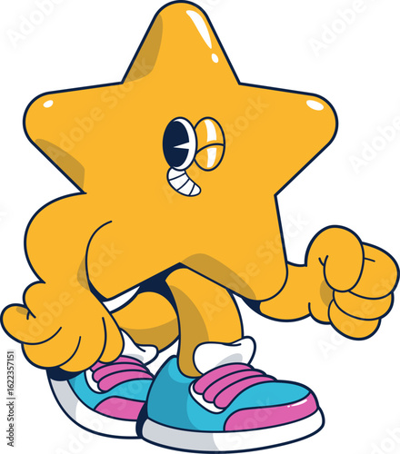 Retro Star Mascot