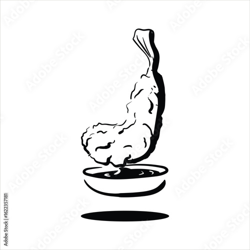 Lineart Tempura Vector Illustration Minimalist Lineart Style