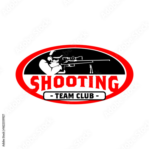 Sporting Clays Target and Shotgun Gun Club Logo Template
