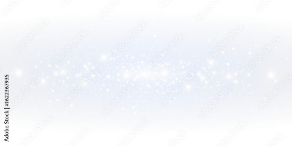 Fototapeta premium Sapphire, glow, dust, PNG, glitter accents in a transparent PNG Overlay evoke cosmic shimmer with bokeh, light mist, and fluid starry particles for artistic designs.