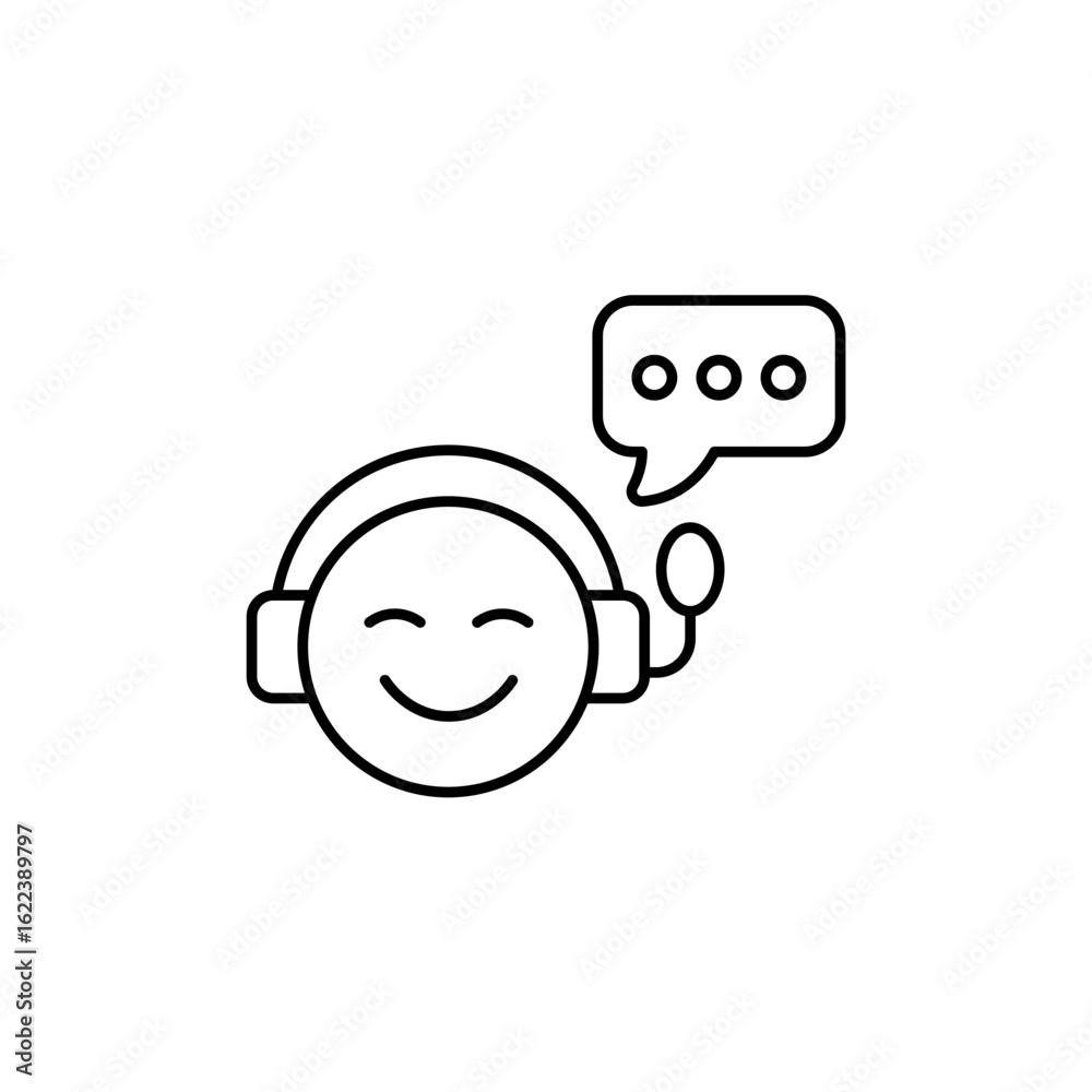 Obraz premium Icon a customer service, isolated against a clean background.