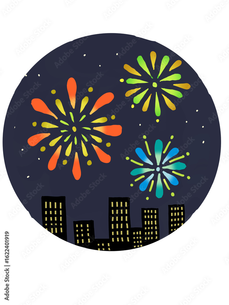 Naklejka premium 花火