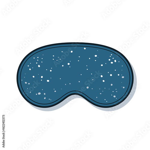 Blue sleep mask with white speckles for restful sleep